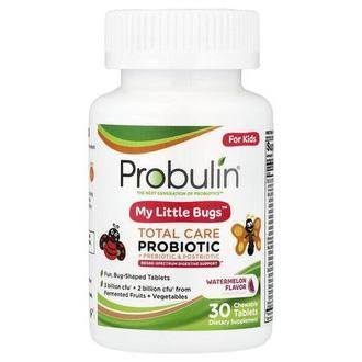 Probulin For Kids, My Little Bugs™, Total Care Probiotic + Prebiotic & Postbiotic, Watermelon, 30 Chewable Tablets