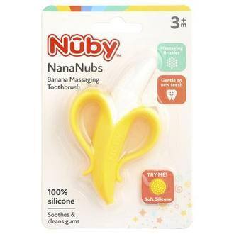 Nuby NanaNubs, Banana Massaging Toothbrush, 3+ Months, 1 Brush