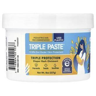 Triple Paste Zinc Oxide Diaper Rash Ointment, Fragrance-Free, 8 oz (227 g)