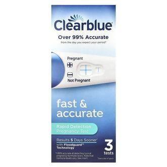 Clearblue Fast & Accurate, Rapid Detection Pregnancy Test, 3 Tests