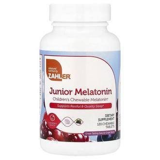 Zahler Junior Melatonin, Natural Grape, 120 Chewable Tablets (1 mg per Tablet)