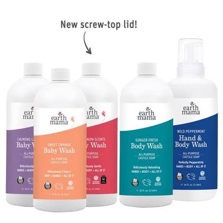 Earth Mama Castile Soap Refill, 34 fl. oz. (1 liter)