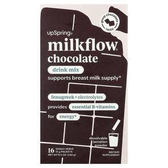 UpSpring Milkflow®, Drink Mix, Chocolate, 16 Single Serve Packets, 0.53 oz (15 g) Each