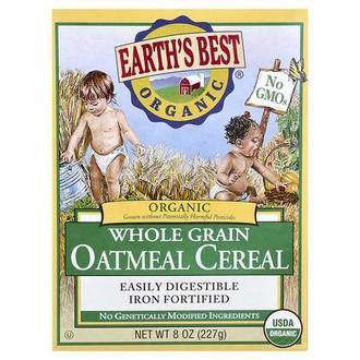 Earth's Best Organic Whole Grain Oatmeal Cereal, 8 oz (227 g)