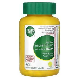 Ready in Case Aspirin, 81 mg, 300 Enteric Coated Tablets