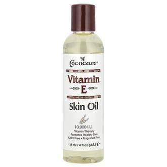 Cococare Vitamin E Skin Oil, Fragrance Free, 10,000 I.U., 4 fl oz (118 ml)