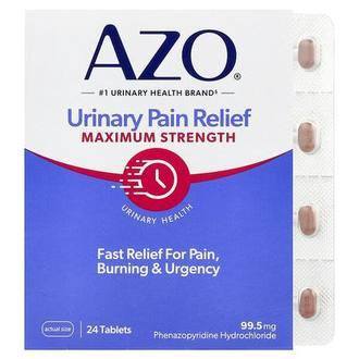 AZO Urinary Pain Relief, Maximum Strength, 99.5 mg, 24 Tablets