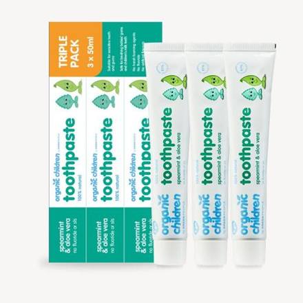 Green People Organic Children Spearmint & Aloe Vera Toothpaste Multipack 3 x 50ml