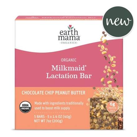 Earth Mama Organic Milkmaid® Lactation Bars Chocolate Chip Peanut Butter