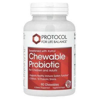 Protocol for Life Balance Chewable Probiotic, For Children and Adults, 2 Billion, 90 Chewables