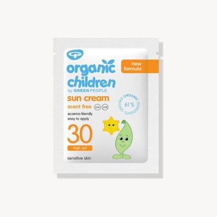 Green People Organic Children SPF30 Sun Cream - Scent Free Sachet 3ml