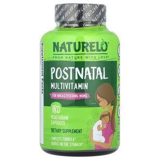 NATURELO Postnatal Multivitamin for Breastfeeding Moms, 180 Vegetarian Capsules