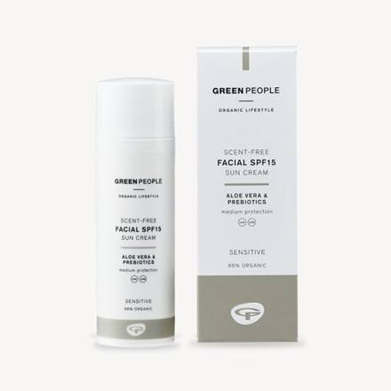 Green People Scent Free Facial SPF15 Sun Cream 50ml