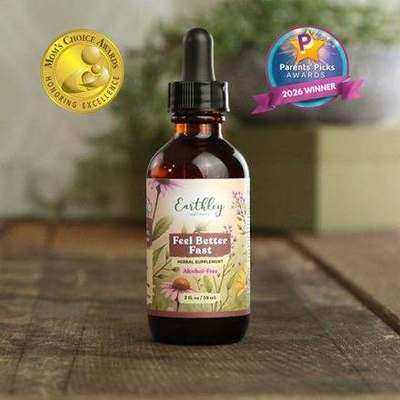 Earthley Feel Better Fast, tintura herbal sin alcohol
