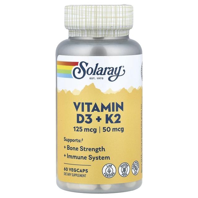 Solaray Vitamina D3 + K2, sin soya