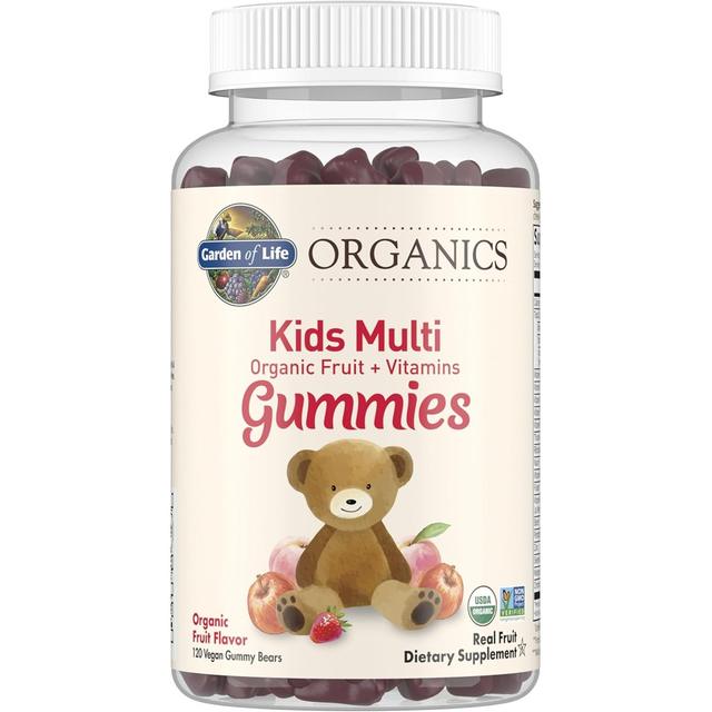 Garden of Life Organics Kids Multi - gomitas veganas de fruta orgánica + vitaminas (sabor fruta)